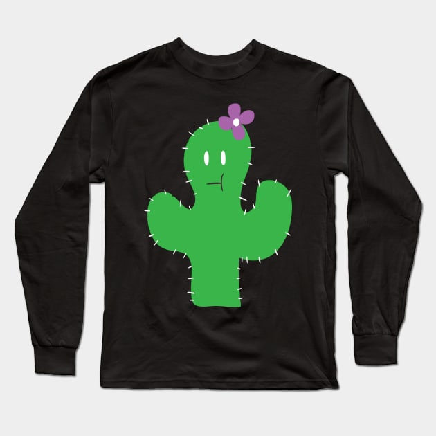 Cutesy Flower Cactus Long Sleeve T-Shirt by saradaboru